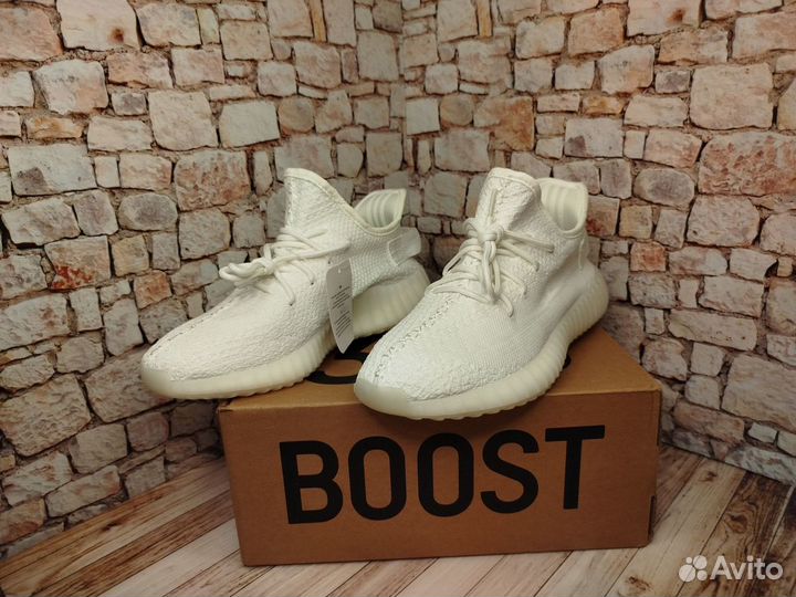 Adidas Yeezy boost 350 v2 белые кроссовки