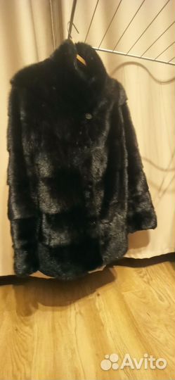 Шуба норковая женская натуральная р. 42 черная