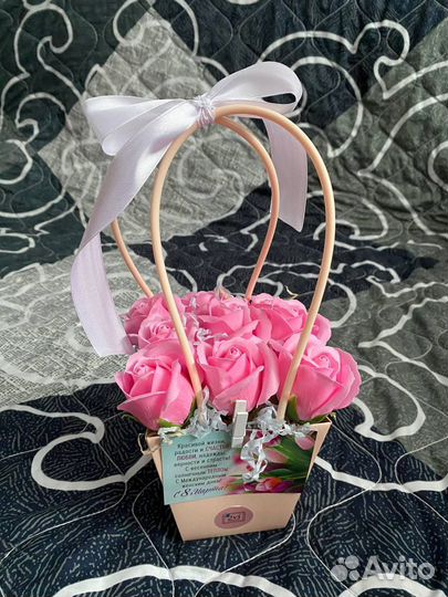 Букет из мыльных роз на 8 марта