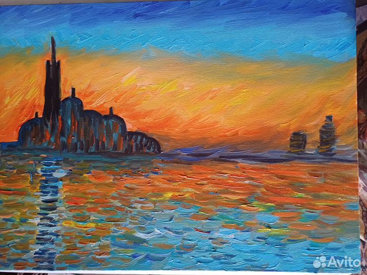 Катины по мотивам Клода Моне,30х40