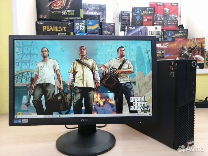 Игровой AMD A8/8Gb/SSD/AMD Radeon 7 + Монитор 23