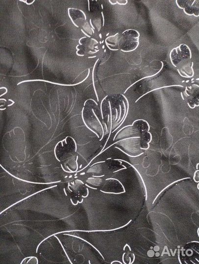 Ткань черная креп- шифон