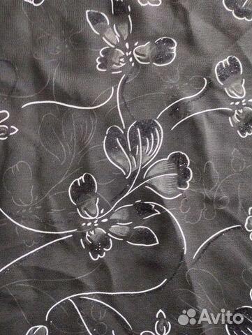 Ткань черная креп- шифон