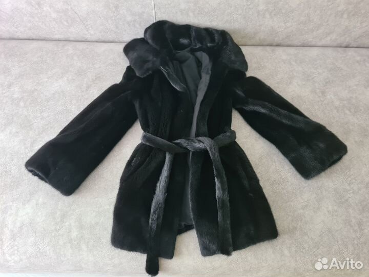 Шуба норковая с капюшоном 44 46 размер