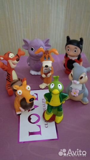 Игрушка резиновые персонажи мультфильмов