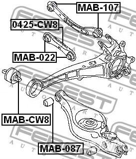Сайлентблок задней поперечной тяги