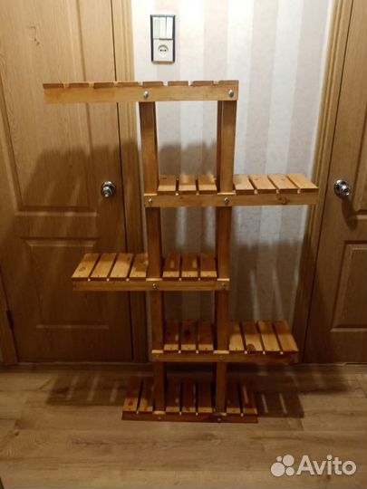 Подставка для цветов напольная деревянная