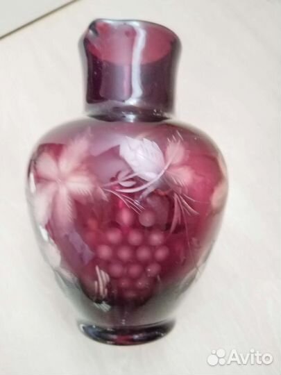 Кувшин СССР лзхс Марганцевое Цветное стекло