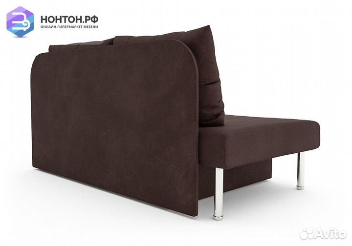 Диван выкатной Алиса велюр коричневый