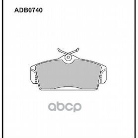 Колодки тормозные дисковые перед ADB0740