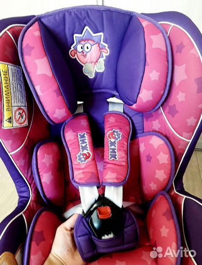 Автокресло гр 0+/1, 0-18 кг/0-4 года Смешарики