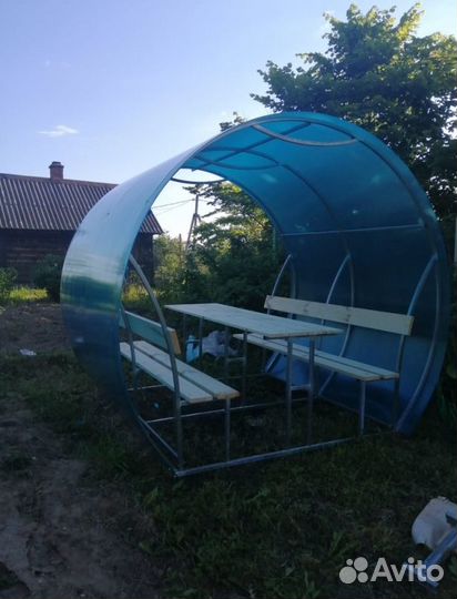 Беседки на дачу из поликарбоната