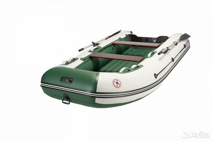 Лодка mishimo (мишимо) lite 430 зеленая/белая