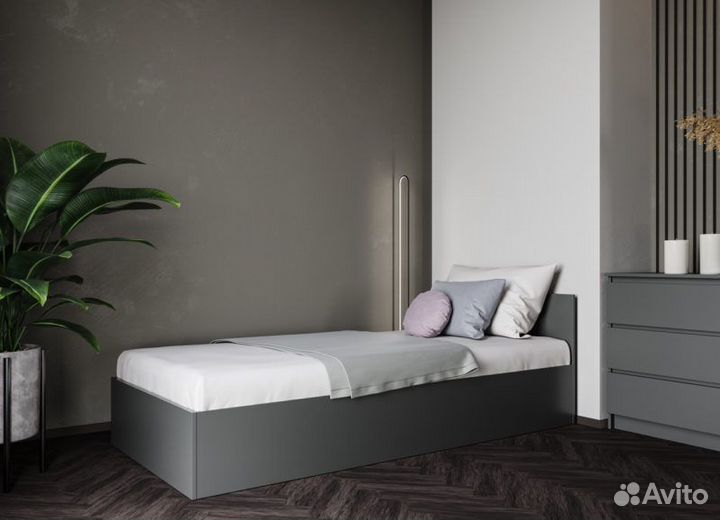 Кровать детская новая графит IKEA-стиль