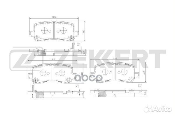 Колодки торм. диск. задн. Acura MDX III 14- Ac