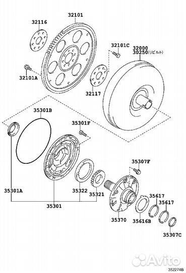 Гидротрансформатор 2C25 2.0 Toyota Caldina