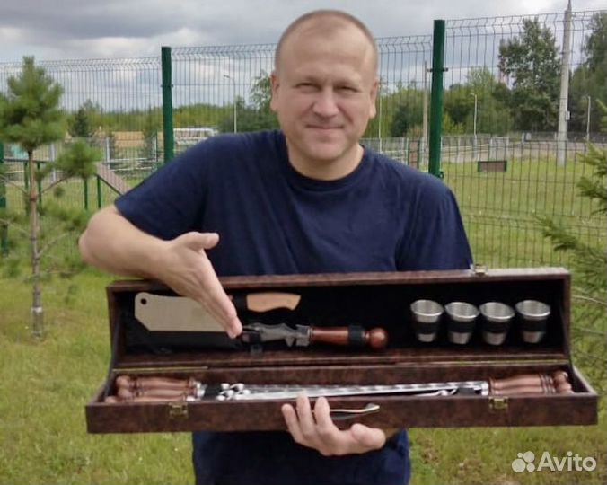 Подарочный набор для пикника с шампурами 