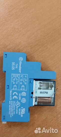 Реле finder 10 A. В сборе с колодкой. Новое