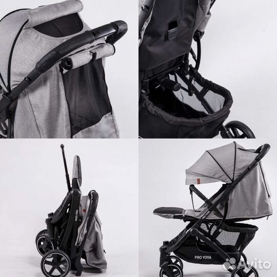 Коляска легкая Pro yoya серый