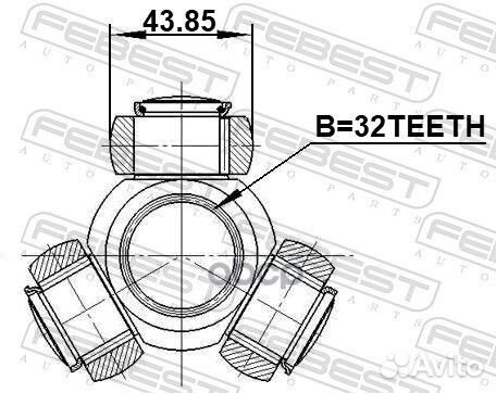 Трипоид 32X43.85 1216D7AT2WD Febest