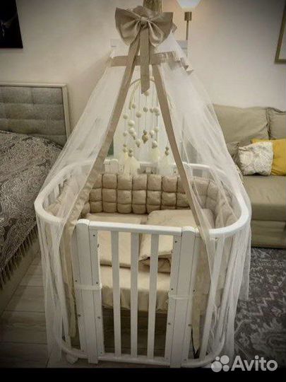 Бортики и балдахин в кроватку