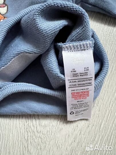 Новый комплект Disney 6/9m 74