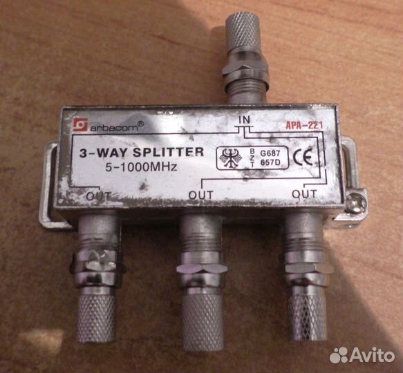 Телевизионный антенный разветвитель на 2, 3 выхода
