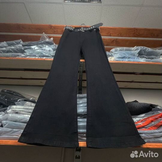 Джинсы клеш Rick Owens Noir Bellbottoms