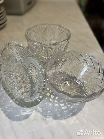 Ваза (салатник, конфетница) хрусталь