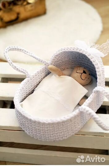 Люлька переноска вязаная