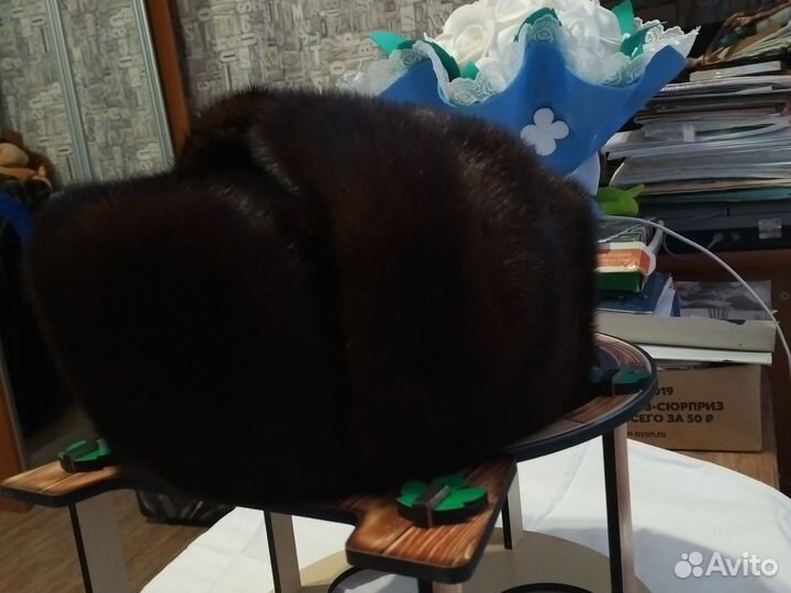 Норковая шапка мужская