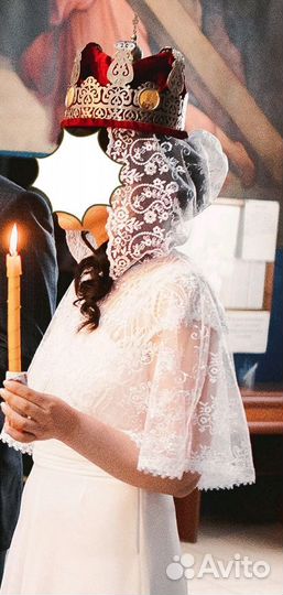 Накидка с капюшоном для венчания