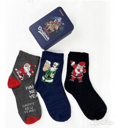 Носки новогодние мужские 41-46 р-р