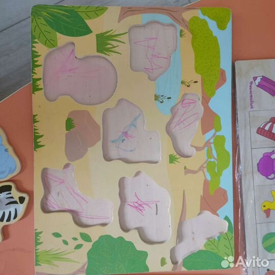 Деревянные игрушки Пазл Вкладыши Головоломка