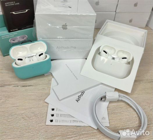 Беспроводные Наушники Air Pods Pro Эпл Молочные
