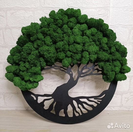 Картина дерево жизни из мха