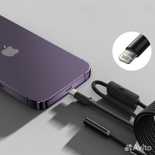 Эндоскоп lightning iPhone iPad, 8мм, 1280*960,2м