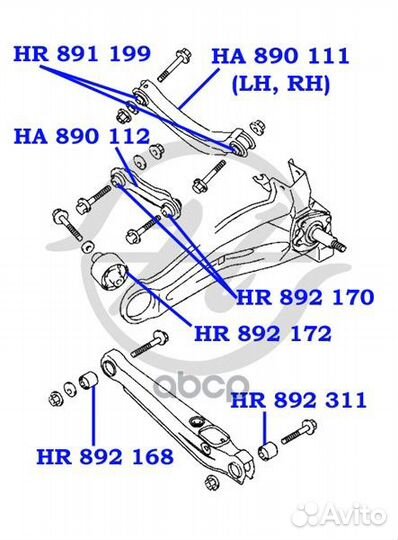 С/блок ниж. поперечного зад. внутр. и наружный