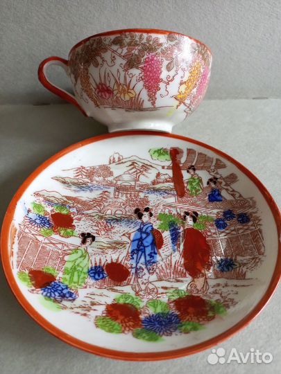 Чайная пара тонкий фарфор Япония