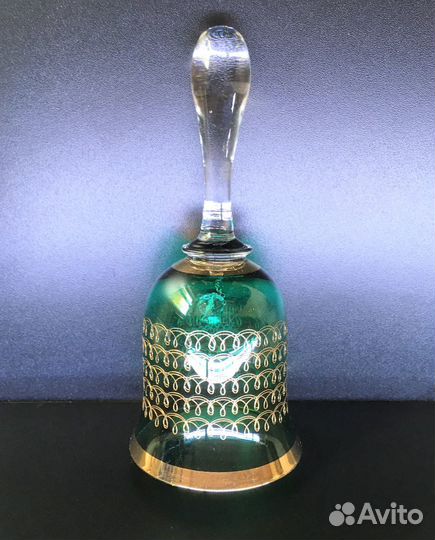 Хрусталь цветной Богемия колокольчик штраф бокал