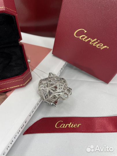 Cartier panthere кольцо бриллианты изумруды