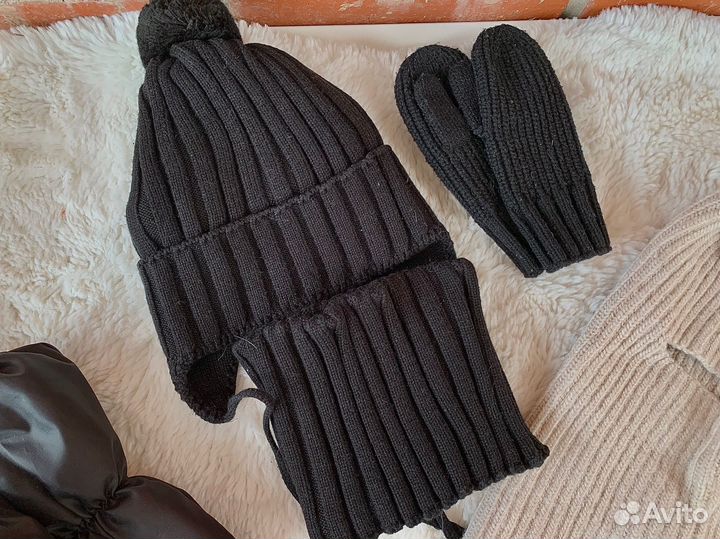 Комплект шапка и снуд демисезон на мальчика