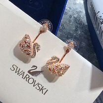 Swarovski серьги swan оригинал