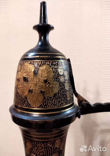 Кумган антикварный Индия 70-е гг чеканка позолота