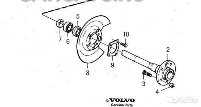 Стопорное кольцо задней ступицы Volvo 740 940