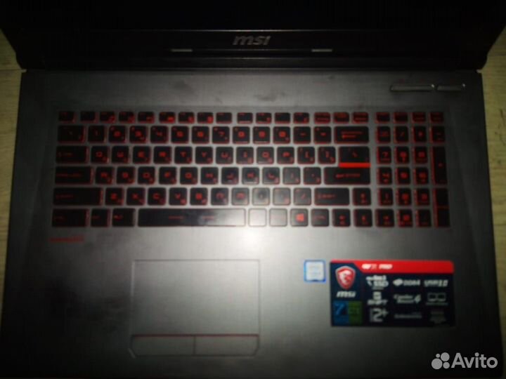 Игровой ноутбук msi 17.3 GTX 1050