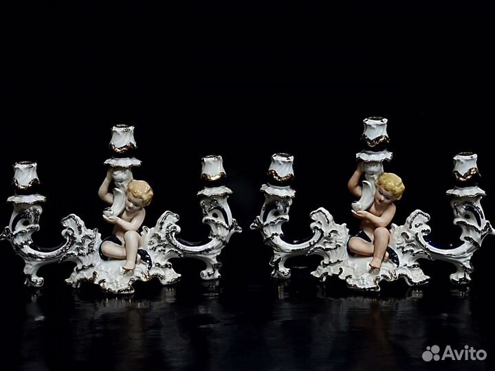 Канделябры из фарфора. Винтаж