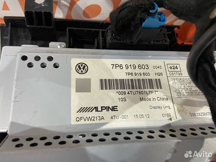 Магнитола Volkswagen Touareg 2 2012 7P6919603