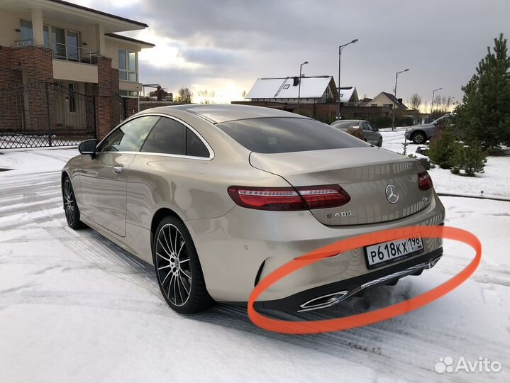 Mercedes e-класс class задний диффузор