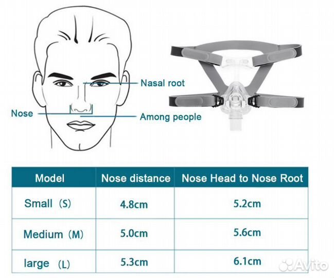 Маска носовая NM2 cpap размер L